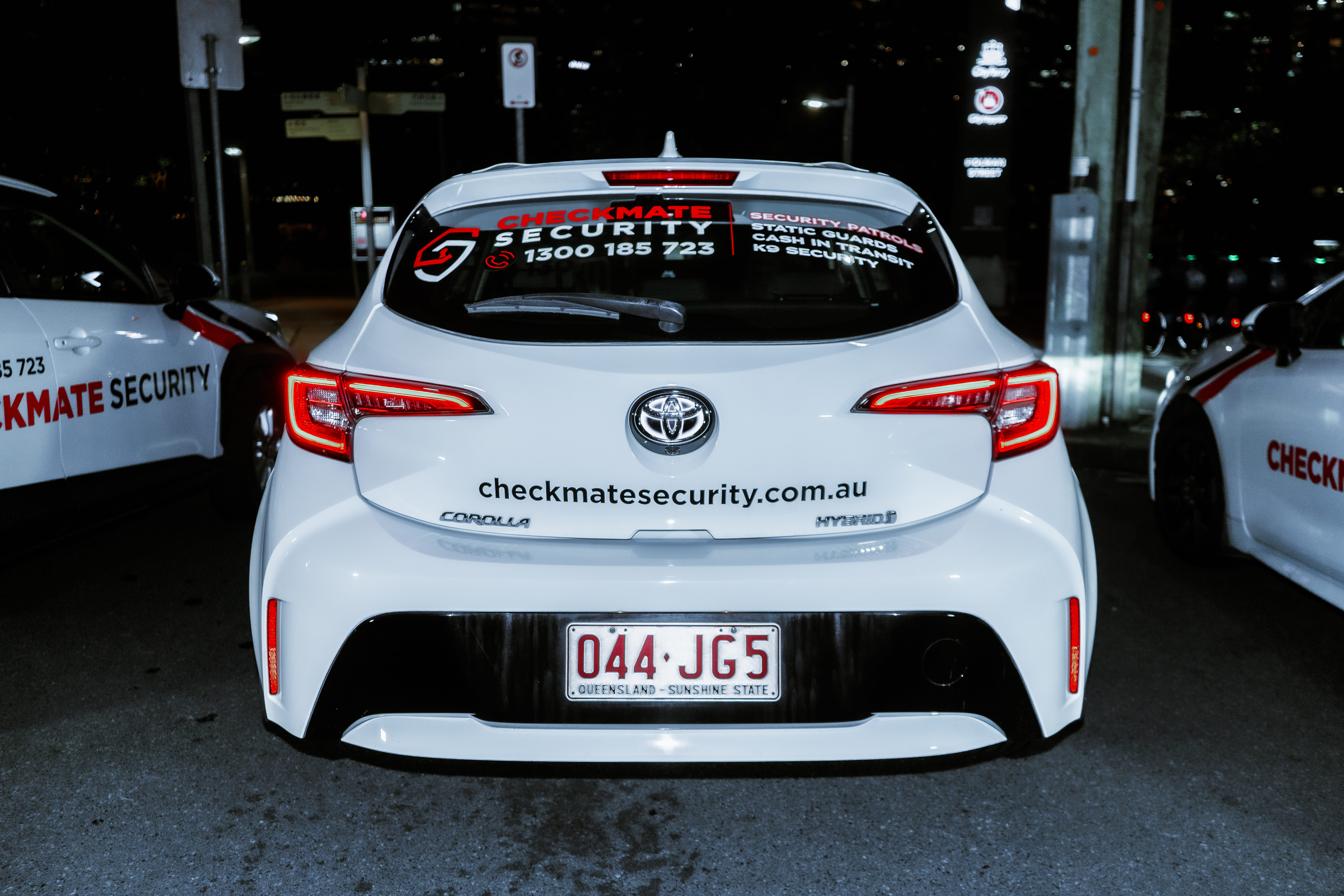 Professional security officer on duty